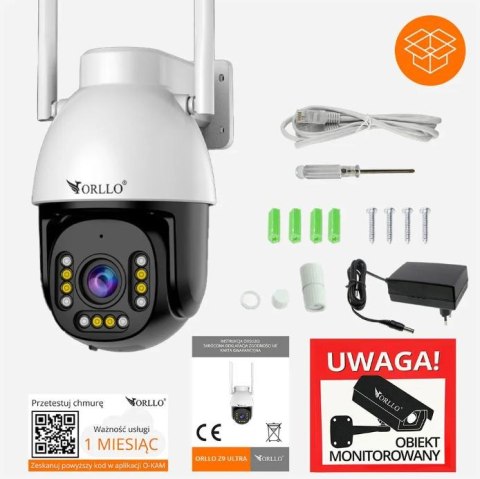 Kamera IP Orllo ORLLO Z9 ULTRA z panelem solarnym SM6030 PRO Kamera IP Orllo ORLLO Z9 ULTRA z panelem solarnym SM6030 PRO