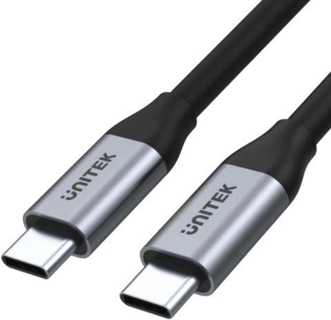 Przewód USB Unitek C14082ABK USB-C na USB-C 10Gbps 4K 60Hz 20V/5A Przewód USB Unitek C14082ABK USB-C na USB-C 10Gbps 4K 60Hz 20V/5A