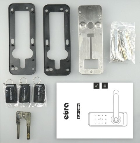 Klamka z kontrolerem dostępu EURA ELH-01H4 silver Klamka z kontrolerem dostępu EURA ELH-01H4 silver