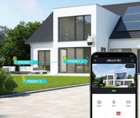 Kamera IP Orllo TZ3 zewnętrzna obrotowa Wi-Fi poe 5MP Kamera IP Orllo TZ3 zewnętrzna obrotowa Wi-Fi poe 5MP