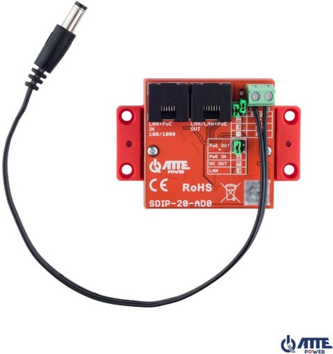 SDIP-20-AD0 Adapter PoE obniżający napięcie SDIP-20-AD0 ATTE SDIP-20-AD0 Adapter PoE obniżający napięcie SDIP-20-AD0 ATTE
