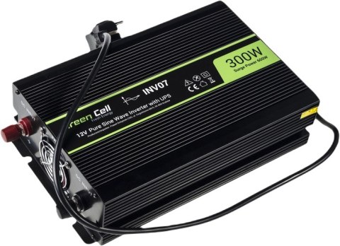 ZESTAW PRZETWORNICA Green Cell 12V / 230V 300W/600W CZYSTY SINUS + AKUMULATOR AGM 12V 45Ah ZESTAW PRZETWORNICA Green Cell 12V / 230V 300W/600W CZYSTY SINUS + AKUMULATOR AGM 12V 45Ah