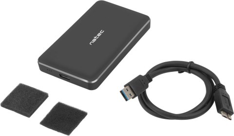 Zewnętrzna obudowa dysku Natec Oyster Pro Slim SATA 2.5cala USB 3.0 Czarny Zewnętrzna obudowa dysku Natec Oyster Pro Slim SATA 2.5cala USB 3.0 Czarny