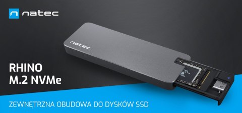 Zewnętrzna obudowa dysku Natec Rhino M.2 NVME USB-C 3.1 GEN2 Zewnętrzna obudowa dysku Natec Rhino M.2 NVME USB-C 3.1 GEN2