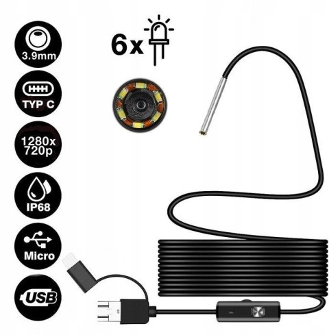 Kamera inspekcyjna AN97-3.9MM HD Android USB-C Kamera inspekcyjna AN97-3.9MM HD Android USB-C